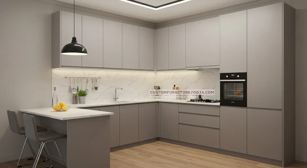 Jasa Pembuatan L shape Kitchen Set Jogja